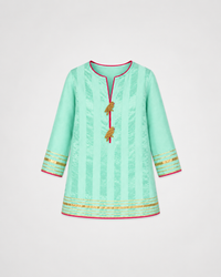 Indian Mint Bird Lehenga Set - Anaario - Image 4
