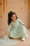 Indian Mint Green Flamingo Angrakha Set - Anaario - Image 8