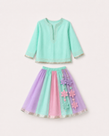 Indian Mint Lilac Pink Lehenga Set - Anaario - Image 3