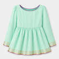 Indian Mint Peplum Lehenga Set - Anaario - Image 3