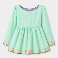 Indian Mint Peplum Lehenga Set - Anaario - Image 3