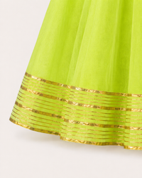 Indian Mint Peplum Lehenga Set - Anaario - Image 7