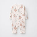 Moon & Teddy bamboo cotton baby sleepsuit — two-way zip romper onesie