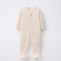 Moon & Teddy bamboo cotton baby sleepsuit — two-way zip romper onesie
