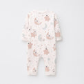 Moon & Teddy bamboo cotton baby sleepsuit — footed zip-front sleepsuit, onesie romper