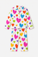 Girl wearing Anaario Multi-Coloured Heart Night Suit