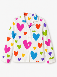 Girl wearing Anaario Multi-Coloured Heart Night Suit
