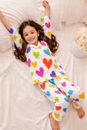 Girl wearing Anaario Multi-Coloured Heart Night Suit