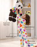 Girl wearing Anaario Multi-Coloured Heart Night Suit