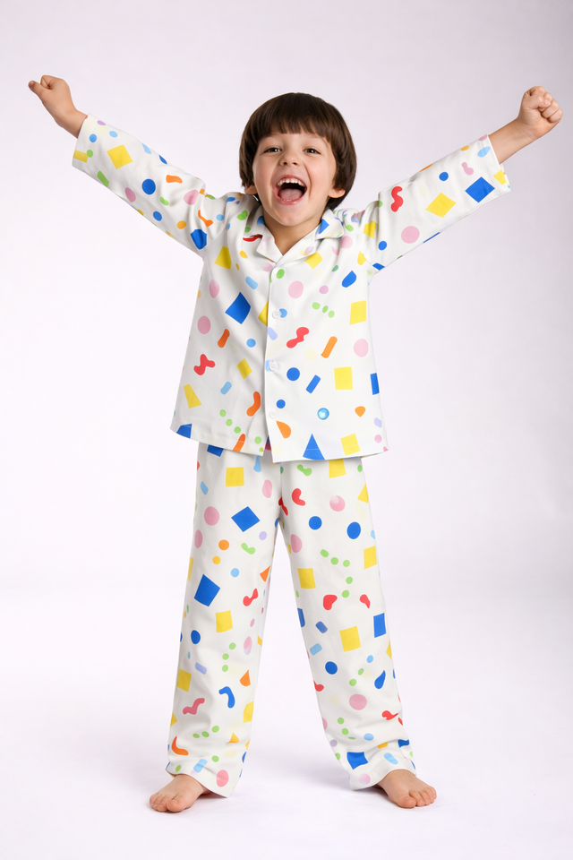Boy wearing Anaario Multi-Coloured Night Suit