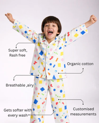 Boy wearing Anaario Multi-Coloured Night Suit