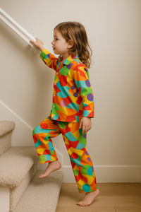 Girl wearing Anaario Multi-Coloured Night Suit