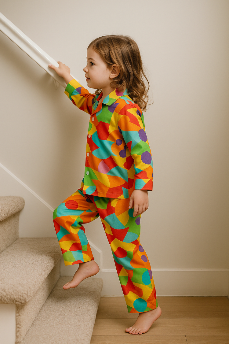 Girl wearing Anaario Multi-Coloured Night Suit