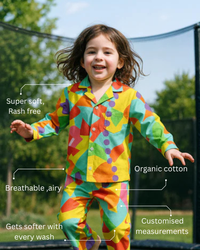 Girl wearing Anaario Multi-Coloured Night Suit
