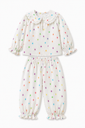 Girl wearing Anaario Multi-Coloured Squares Night Suit