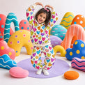 Multi Hearts Hooded Barrel Pant Set on girl by Anaario – winter kidswear