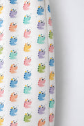 Multi Pastel Dinosaur Barrel Pant Set flat lay by Anaario