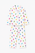 Boy wearing Anaario Multicolored Wriggly Beans Night Suit