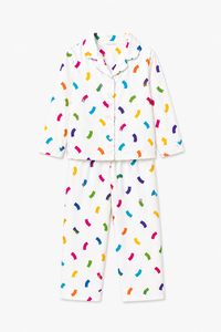 Boy wearing Anaario Multicolored Wriggly Beans Night Suit