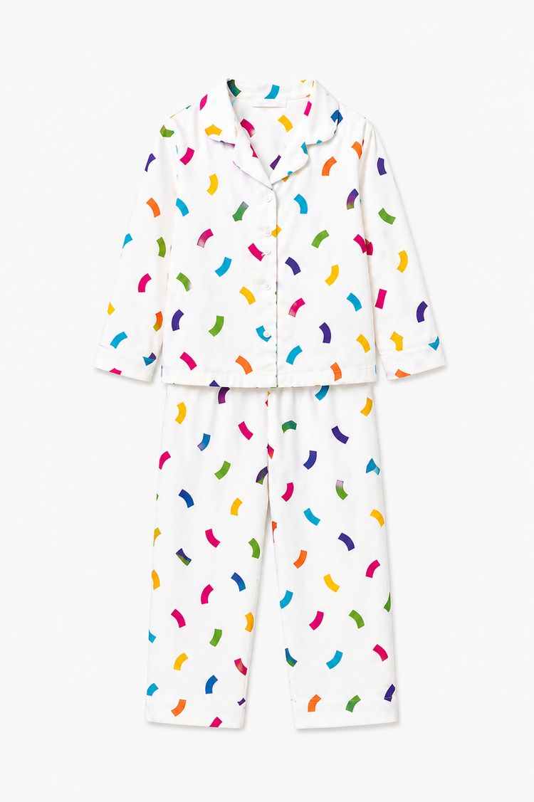 Boy wearing Anaario Multicolored Wriggly Beans Night Suit