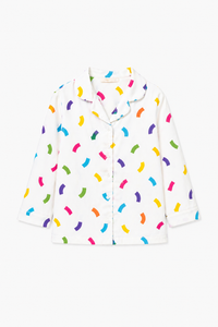 Boy wearing Anaario Multicolored Wriggly Beans Night Suit