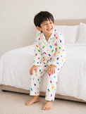 Boy wearing Anaario Multicolored Wriggly Beans Night Suit