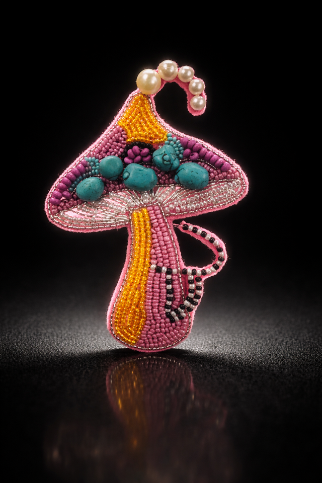 Anaario Mushroom Brooch pin