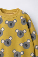 Mustard Koala Jogger Set flat lay by Anaario