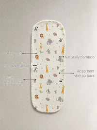 Jungle Bamboo Baby Burp Cloth features