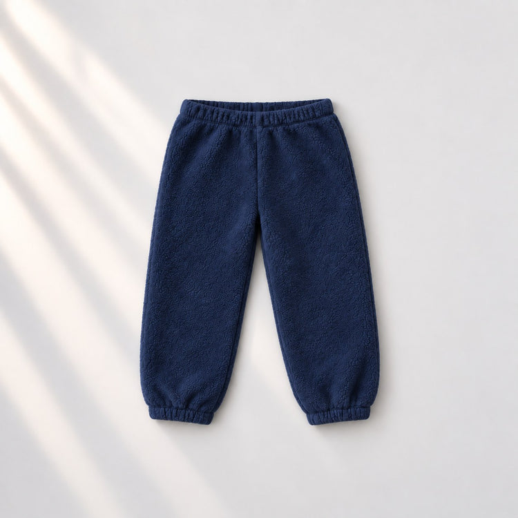 Navy Blue Flower Fleece Set bottoms by Anaario