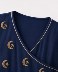 Indian Navy Blue Moon-Star Angrakha Set - Anaario - Image 6