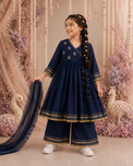 Indian Navy Blue Moon-Star Angrakha Set - Anaario - Image 9