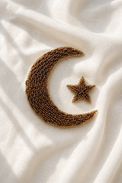 Moon-Star embroidered motif, close-up detail