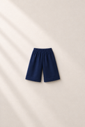 Baby wearing Anaario Navy Palm-Motif Baby Kurta Set, navy kurta with palm-tree motif, newborn to 24 months