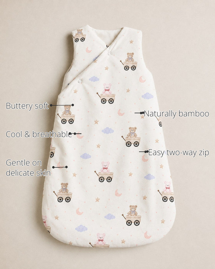 Carriage Teddy Bamboo Baby Sleeping Bag features