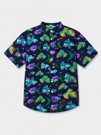 Boy wearing Anaario Neon Fish Shirt Set