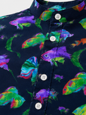 Boy wearing Anaario Neon Fish Shirt Set