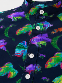 Boy wearing Anaario Neon Fish Shirt Set