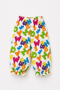 Girl wearing Anaario Neon Multicolor Alphabets Night Suit
