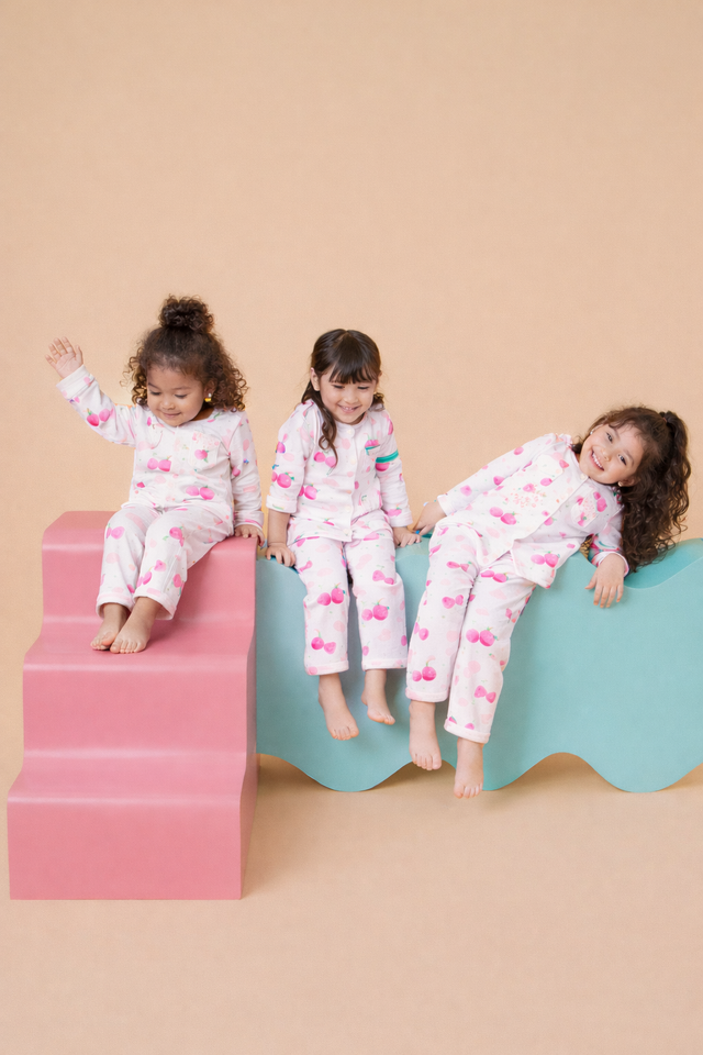 Cherry Heart Pajama Set - Night Wear