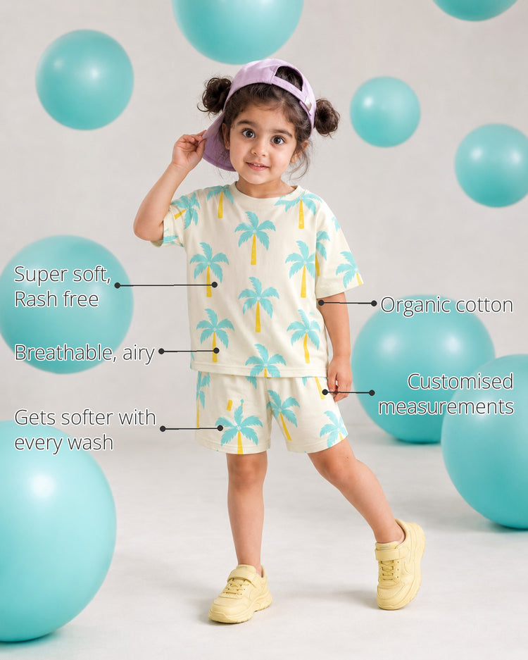 The Sundae Funday Girls' Shorts Set features