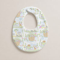 Noah's Ark bamboo baby bib — noah's ark print, soft bamboo cotton