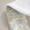 Noah's Ark bamboo baby bib — print detail