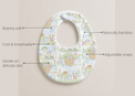 Anaario Noah's Ark Bamboo Baby Bib key features