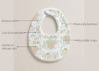 Anaario Noah's Ark Bamboo Baby Bib key features