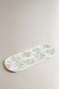 Noah's Ark bamboo baby burp cloth — absorbent sherpa backing