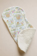 Noah's Ark bamboo baby burp cloth — soft bamboo cotton flatlay