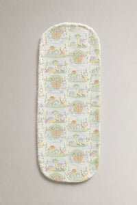 Noah's Ark bamboo baby burp cloth — folded