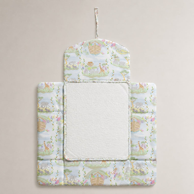Noah's Ark bamboo baby changing mat — noah's ark print, soft bamboo cotton