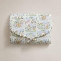 Noah's Ark bamboo baby changing mat — soft bamboo cotton flatlay